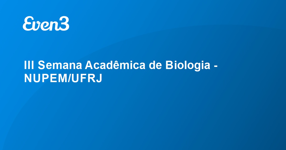 NUPEM/UFRJ forma biólogos e licenciados preparados para os desafios do  futuro – Instituto de Biodiversidade e Sustentabilidade NUPEM/UFRJ